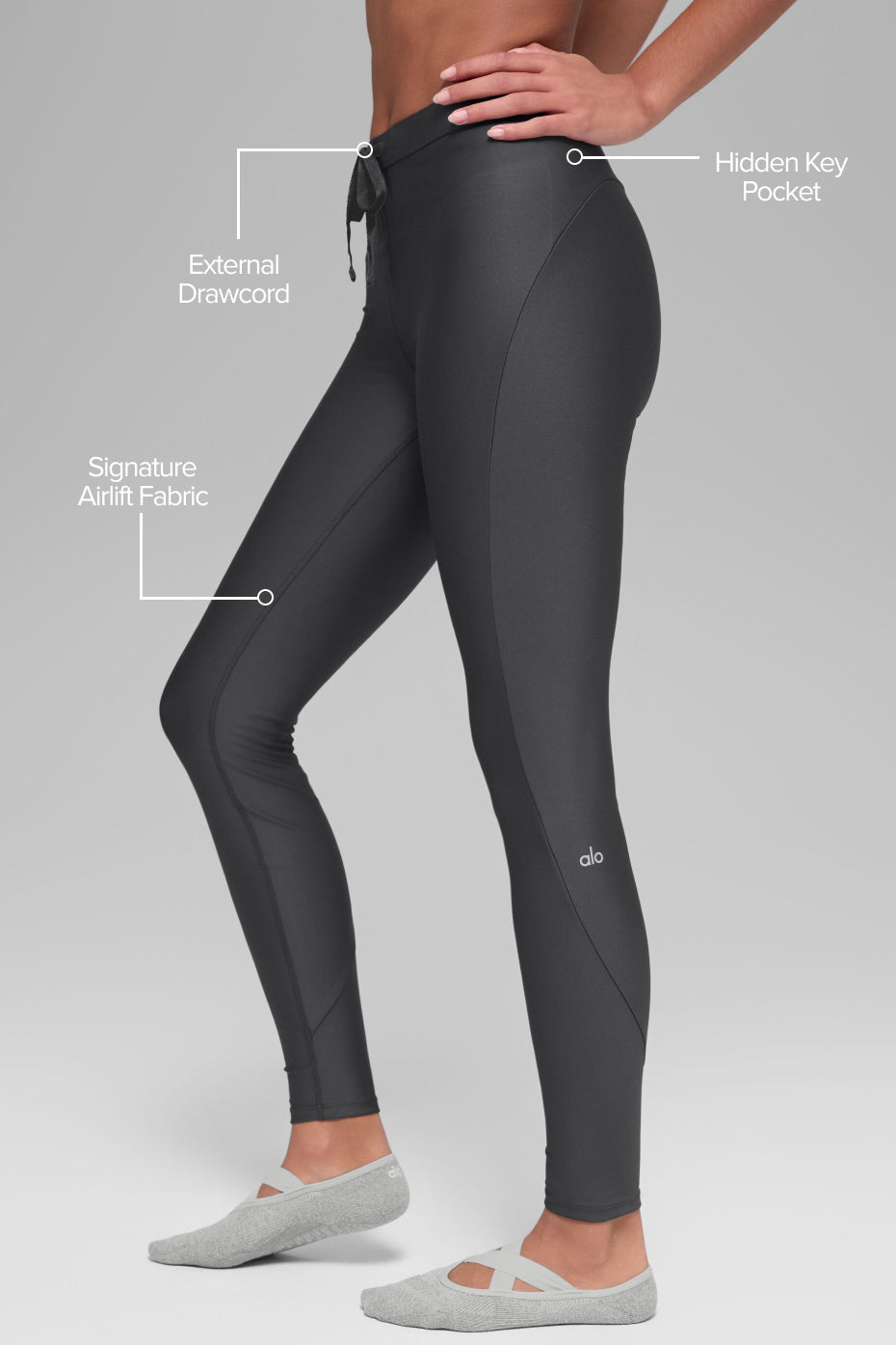 alo Airlift High-Waist Light Speed Legging - Anthracite