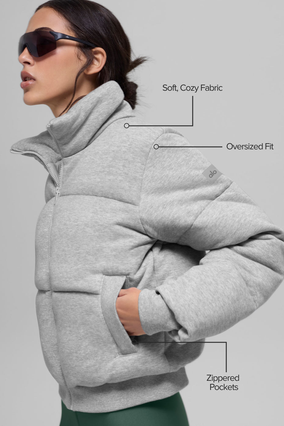 alo Sweatshirt Puffer - Athletic Heather Grey