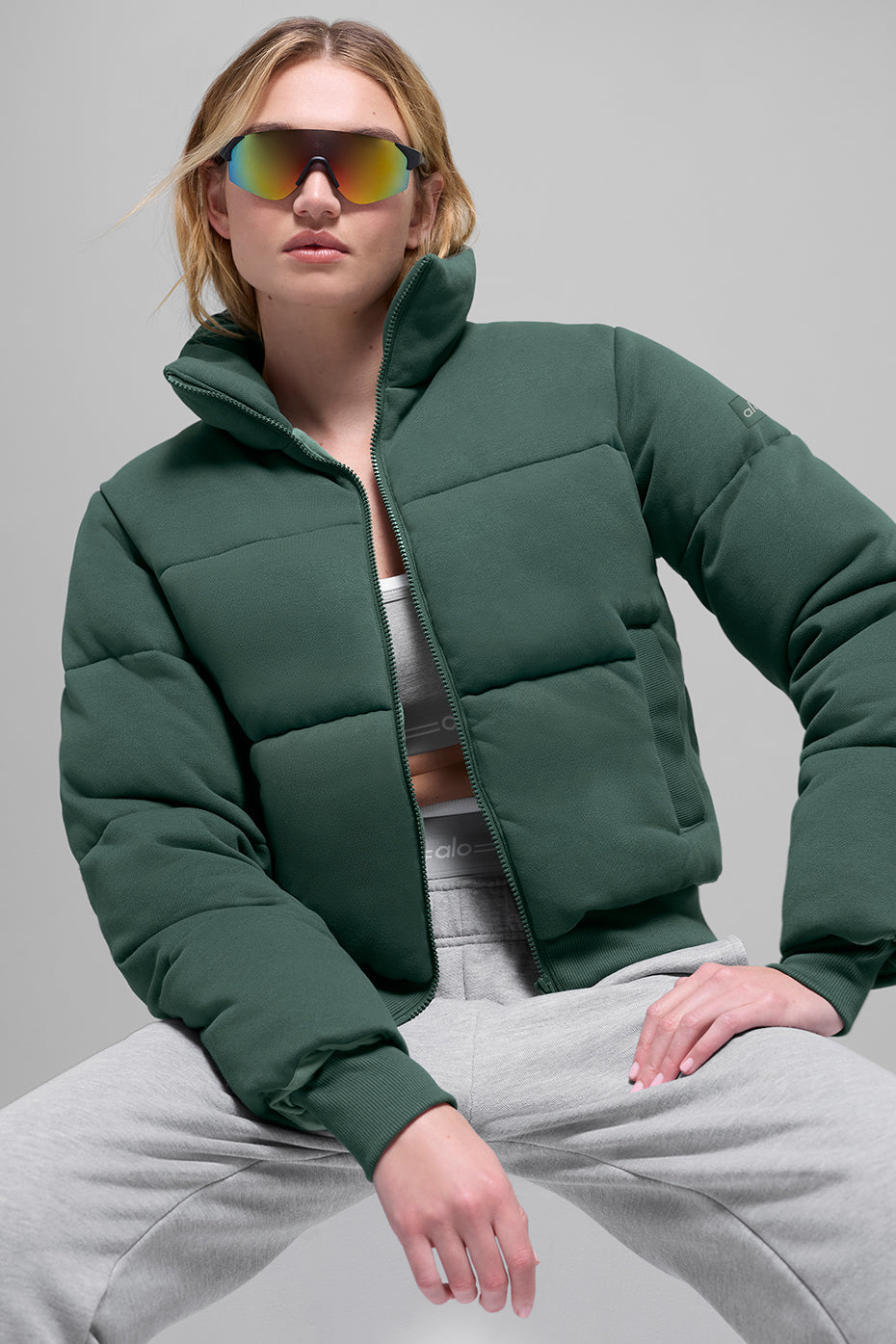 alo Sweatshirt Puffer - Clover Green