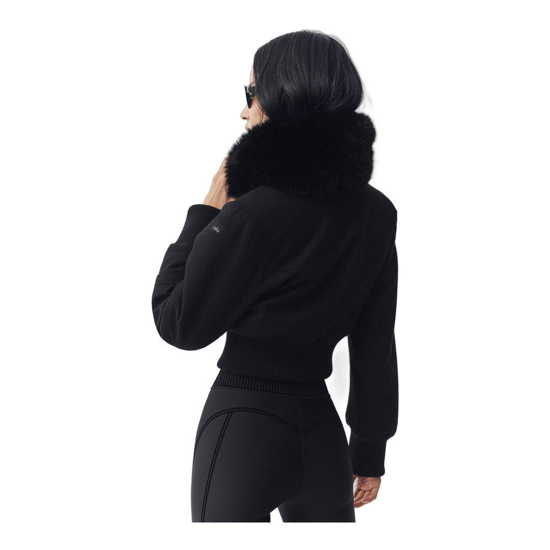 alo Wool Blend Bunny Slope Jacket - Black