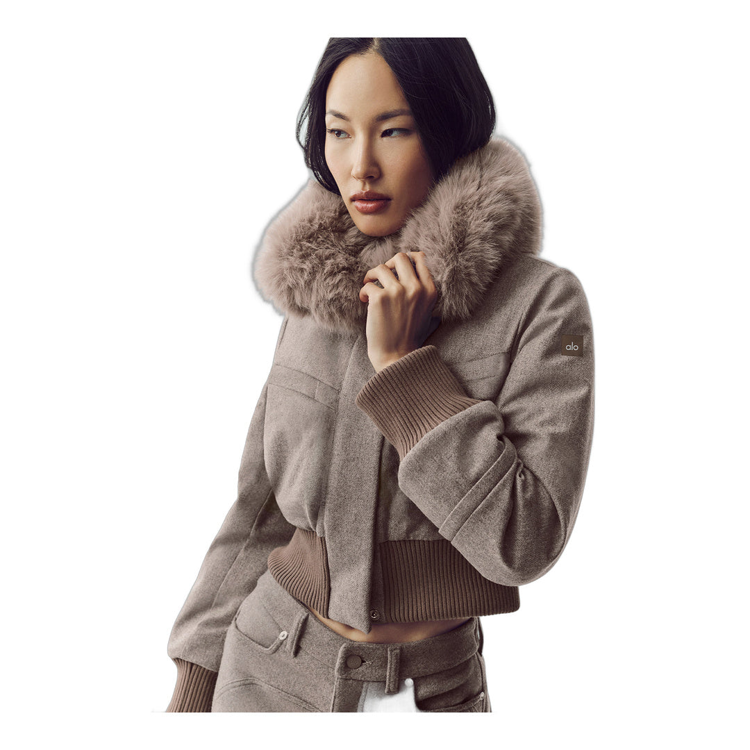 alo Wool Blend Bunny Slope Jacket - Alpine Cocoa Heather