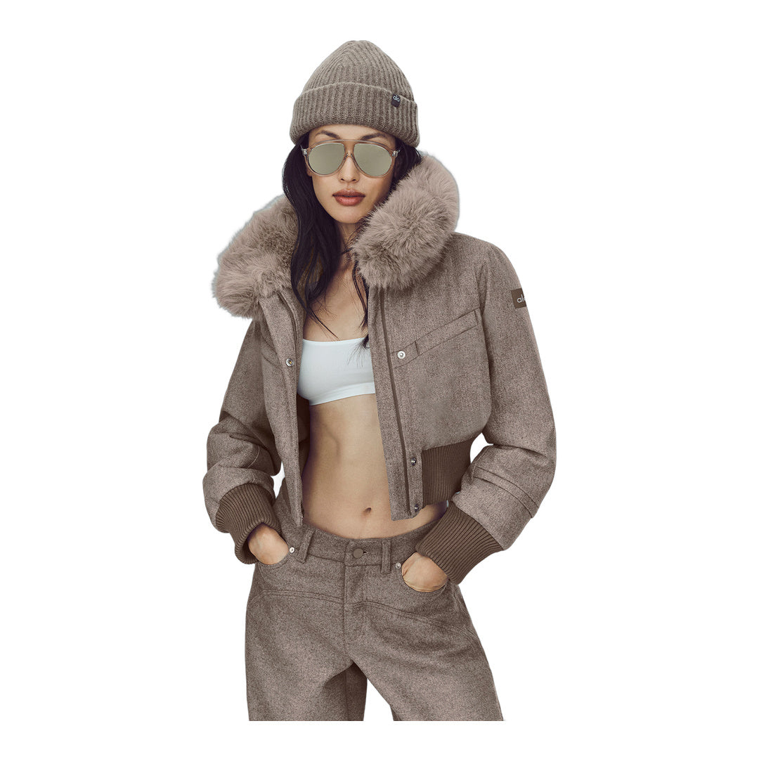 alo Wool Blend Bunny Slope Jacket - Alpine Cocoa Heather
