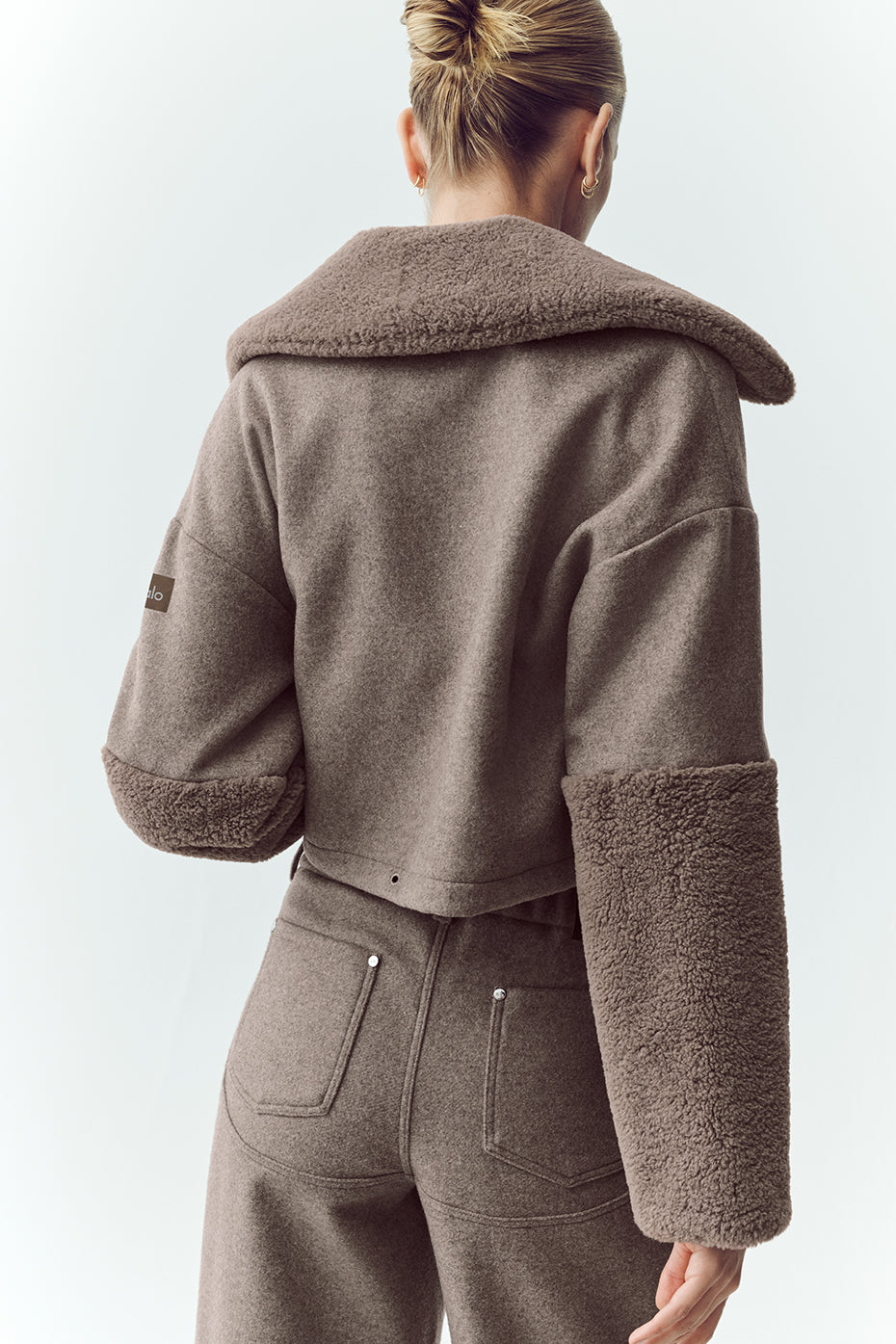 alo Wool Blend Nightfall Bomber - Alpine Cocoa Heather