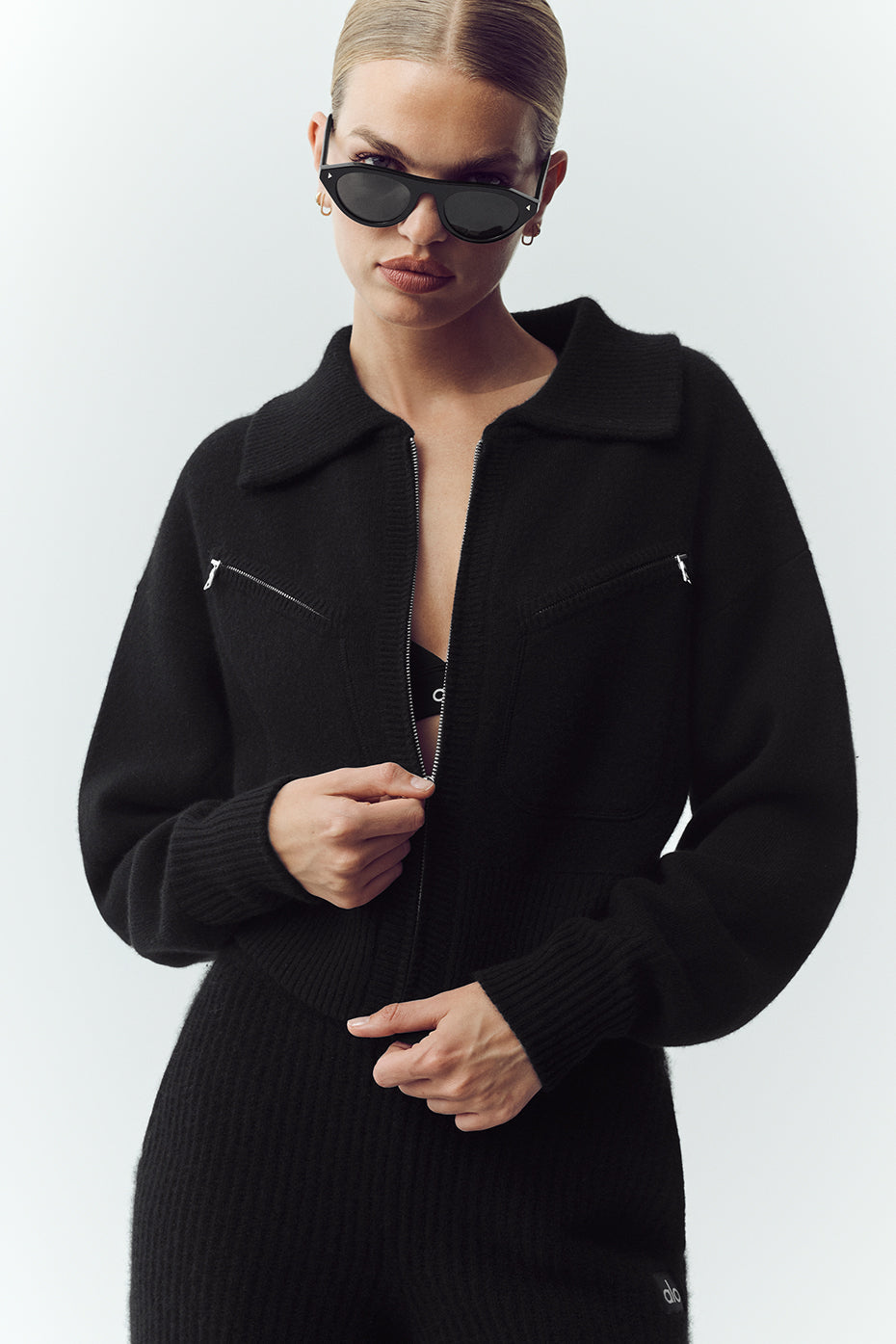 alo Cashmere Radiate Jacket - Black