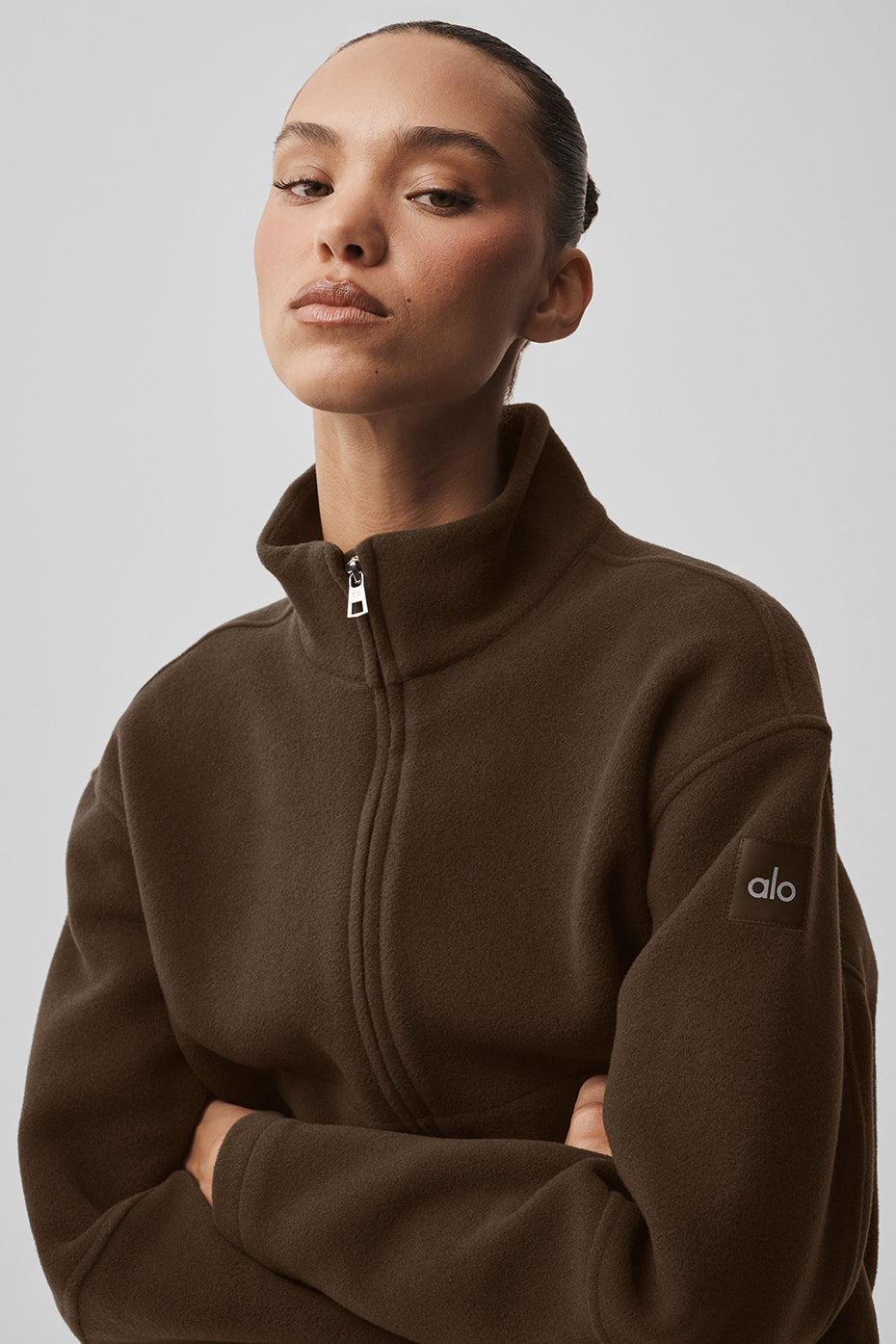 alo Double Face Wool City Girl Jacket - Espresso