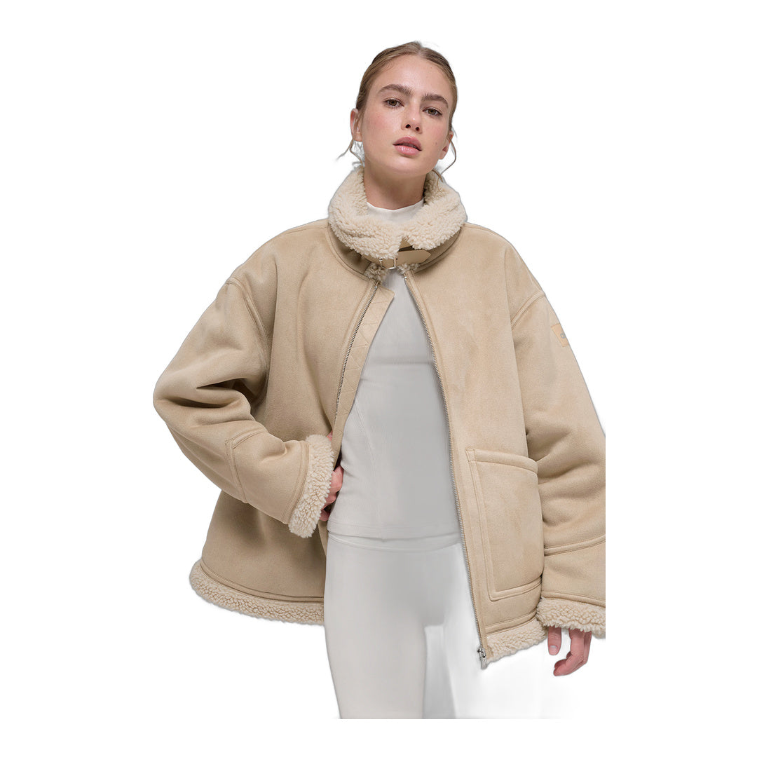 alo Faux Shearling Grand Jacket - Woodland Tan