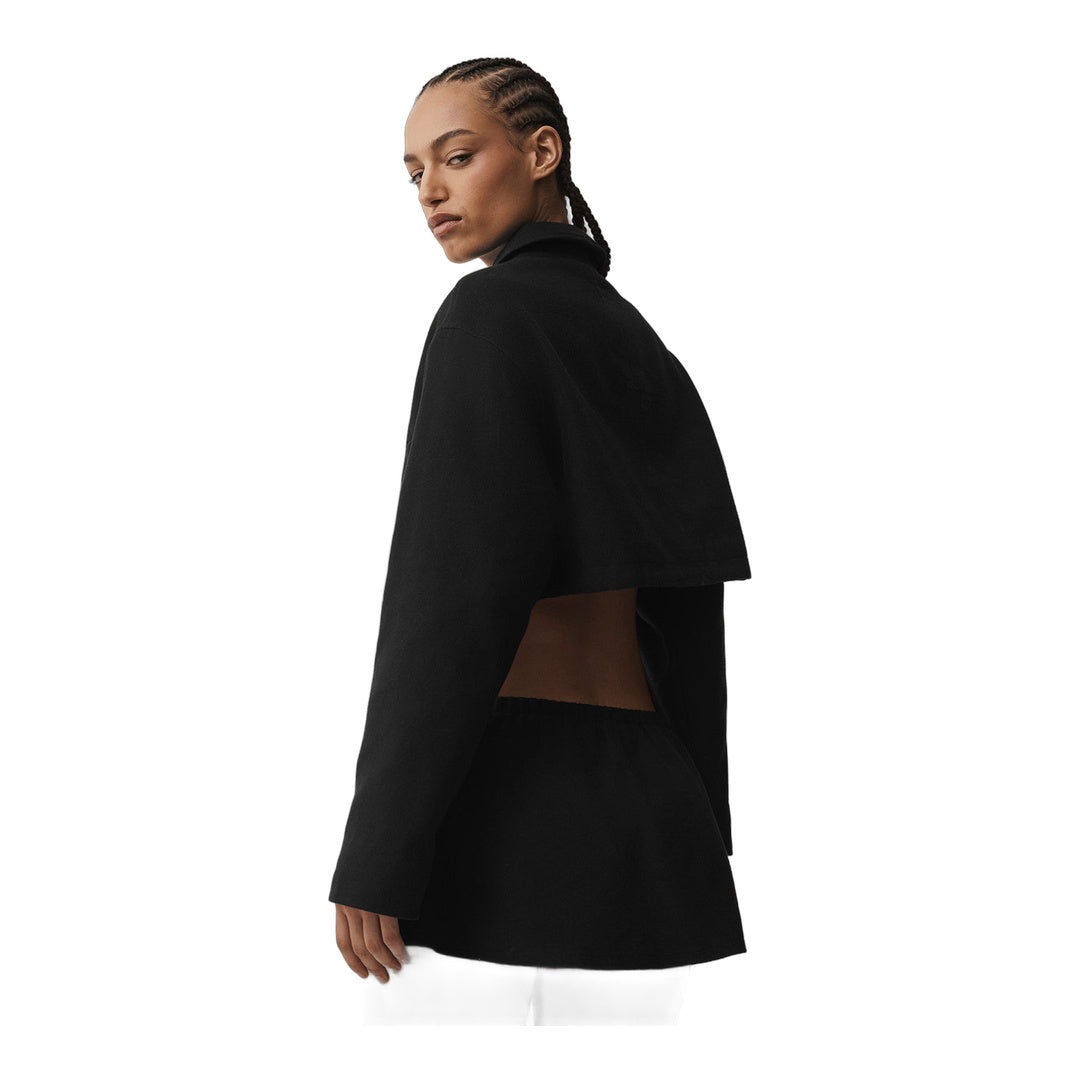 alo Cropped Fan Favorite Full Zip Jacket - Black