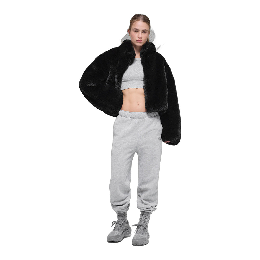 alo Faux Fur Allure Jacket - Black