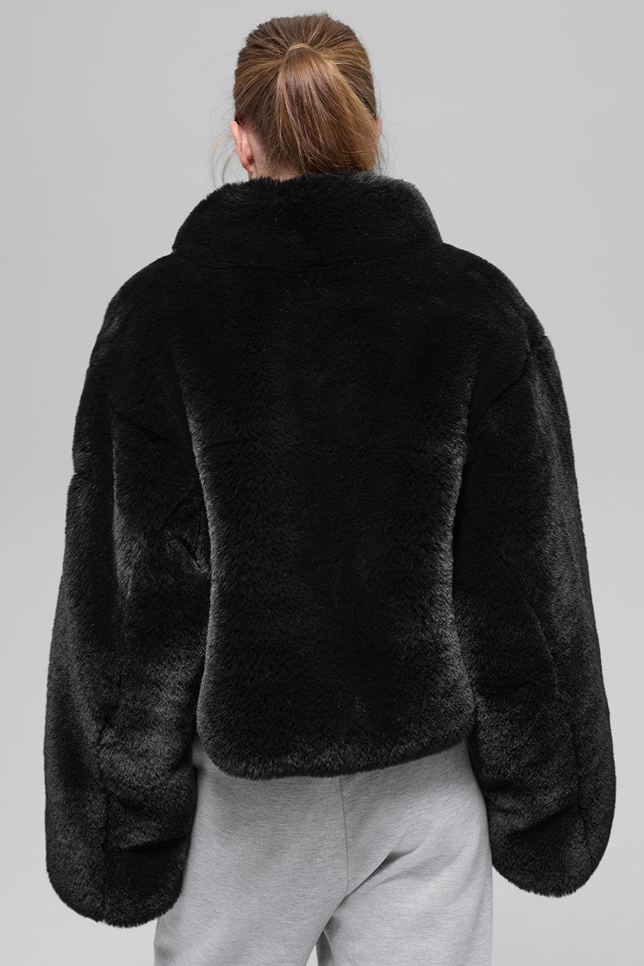 alo Faux Fur Allure Jacket - Black