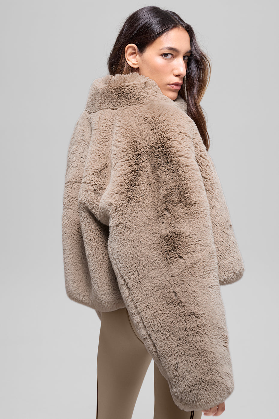 alo Faux Fur Allure Jacket - Oat