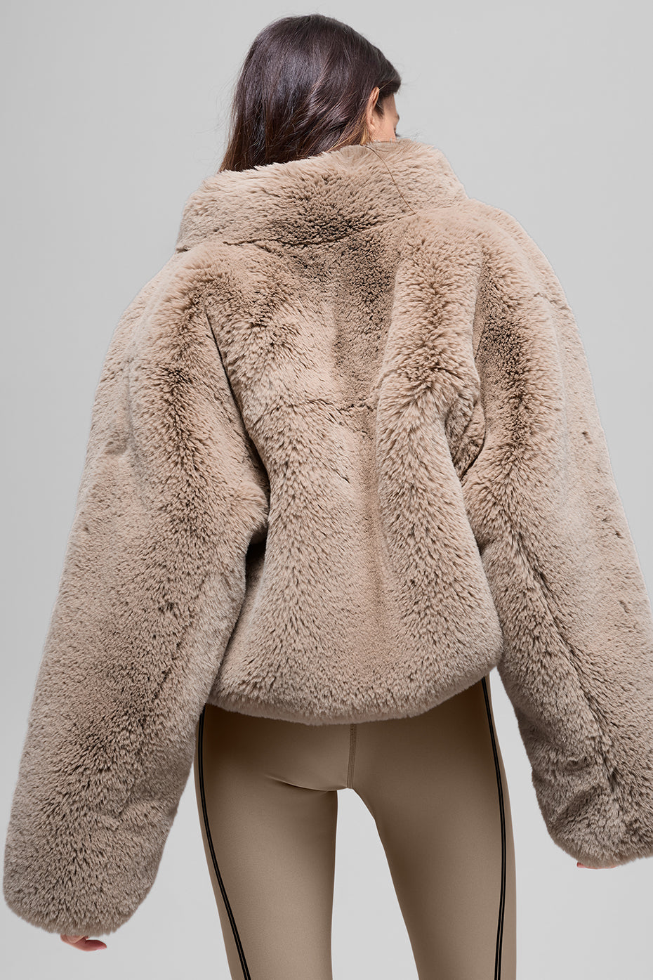 alo Faux Fur Allure Jacket - Oat