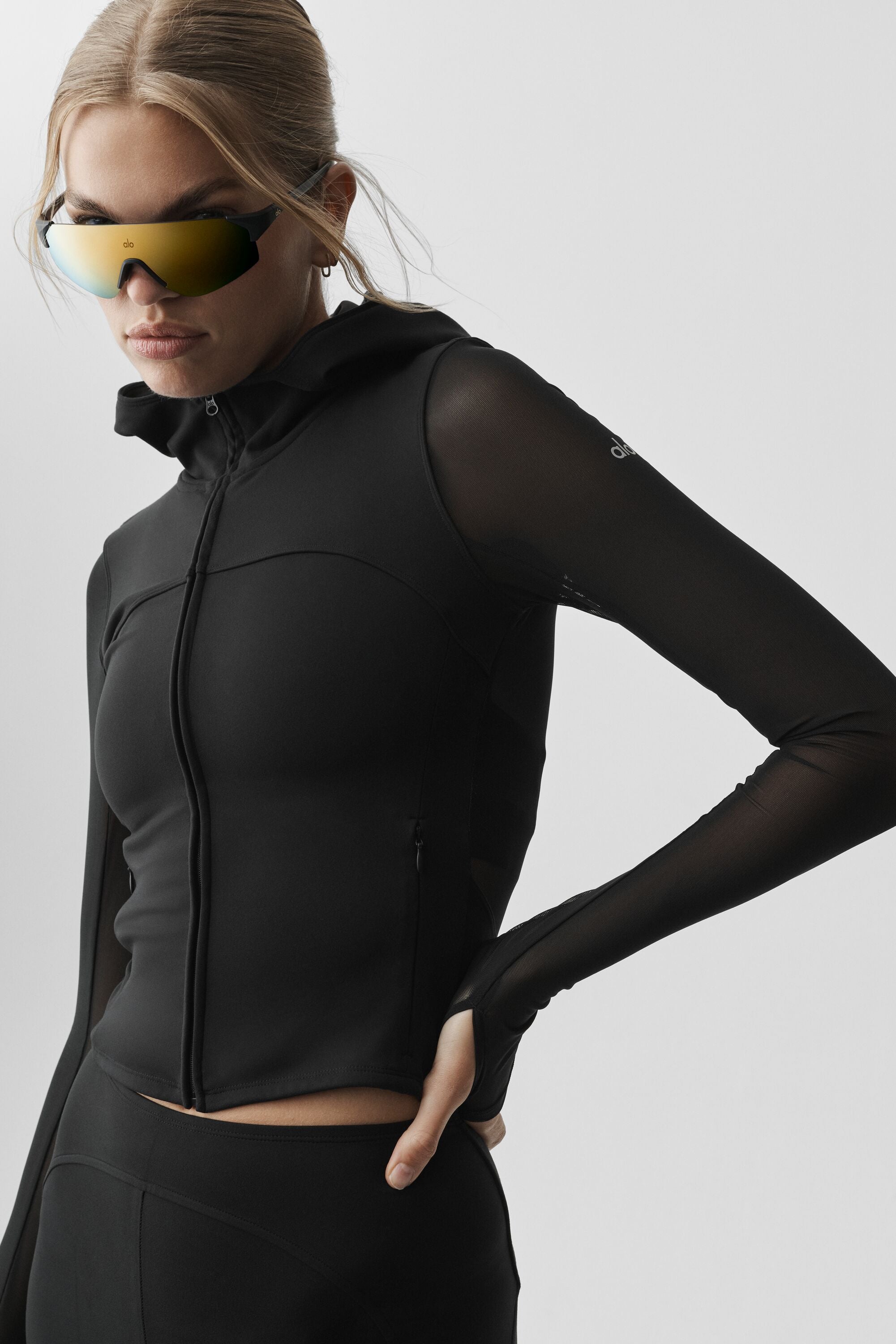 alo ALO Softsculpt Superset Full Zip Jacket - Black