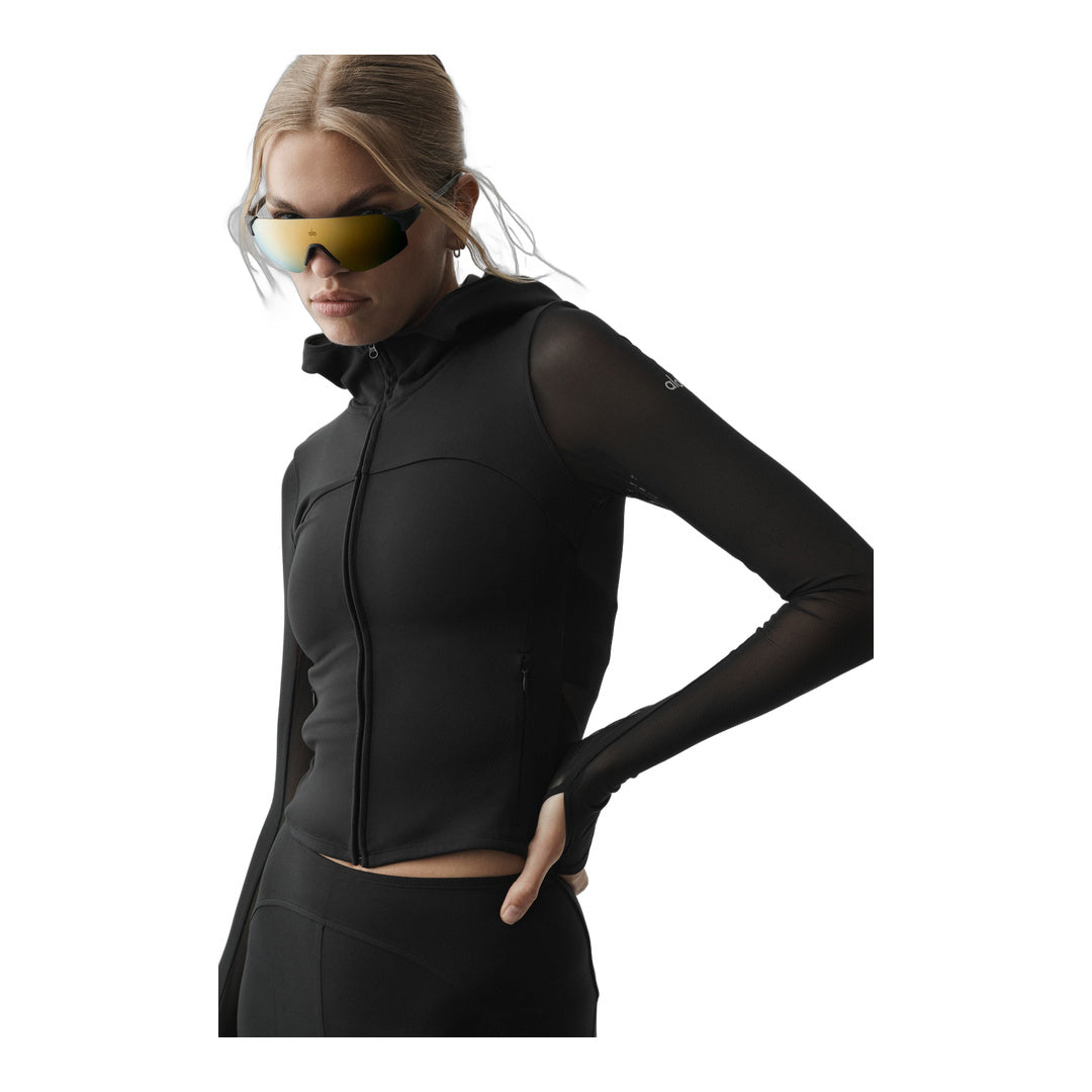 alo ALO Softsculpt Superset Full Zip Jacket - Black