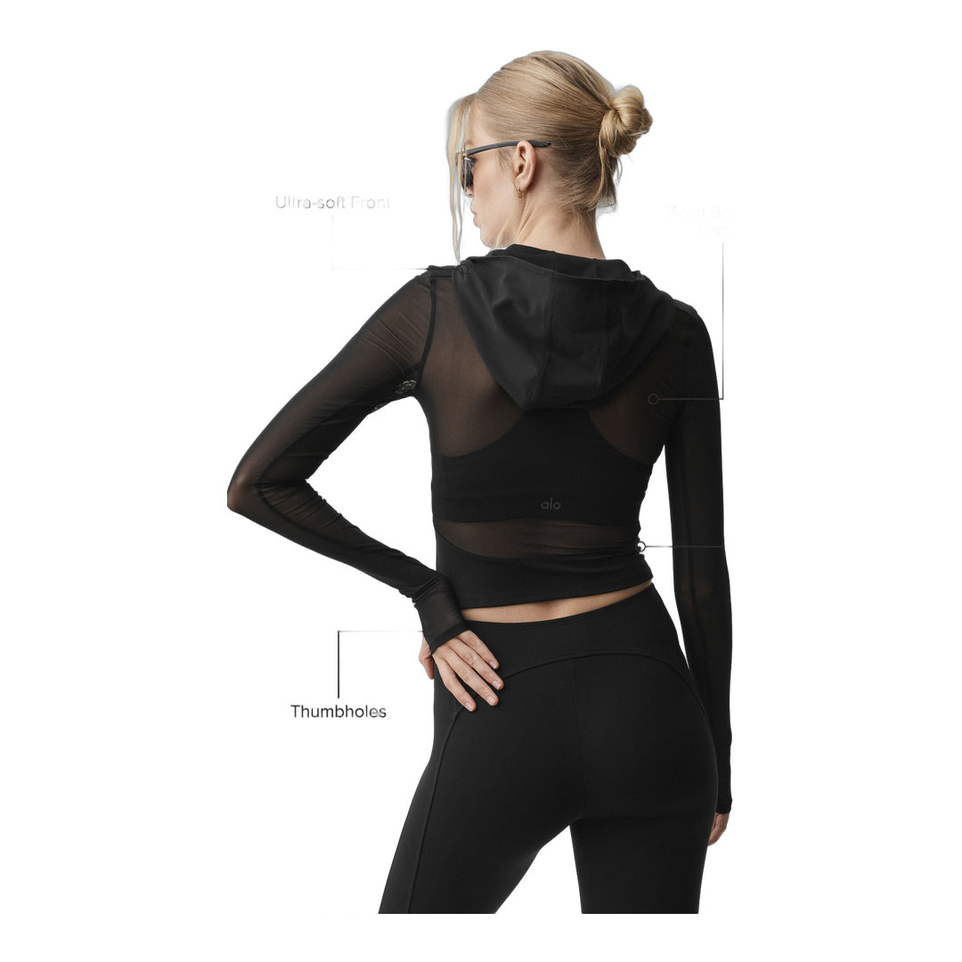 alo ALO Softsculpt Superset Full Zip Jacket - Black