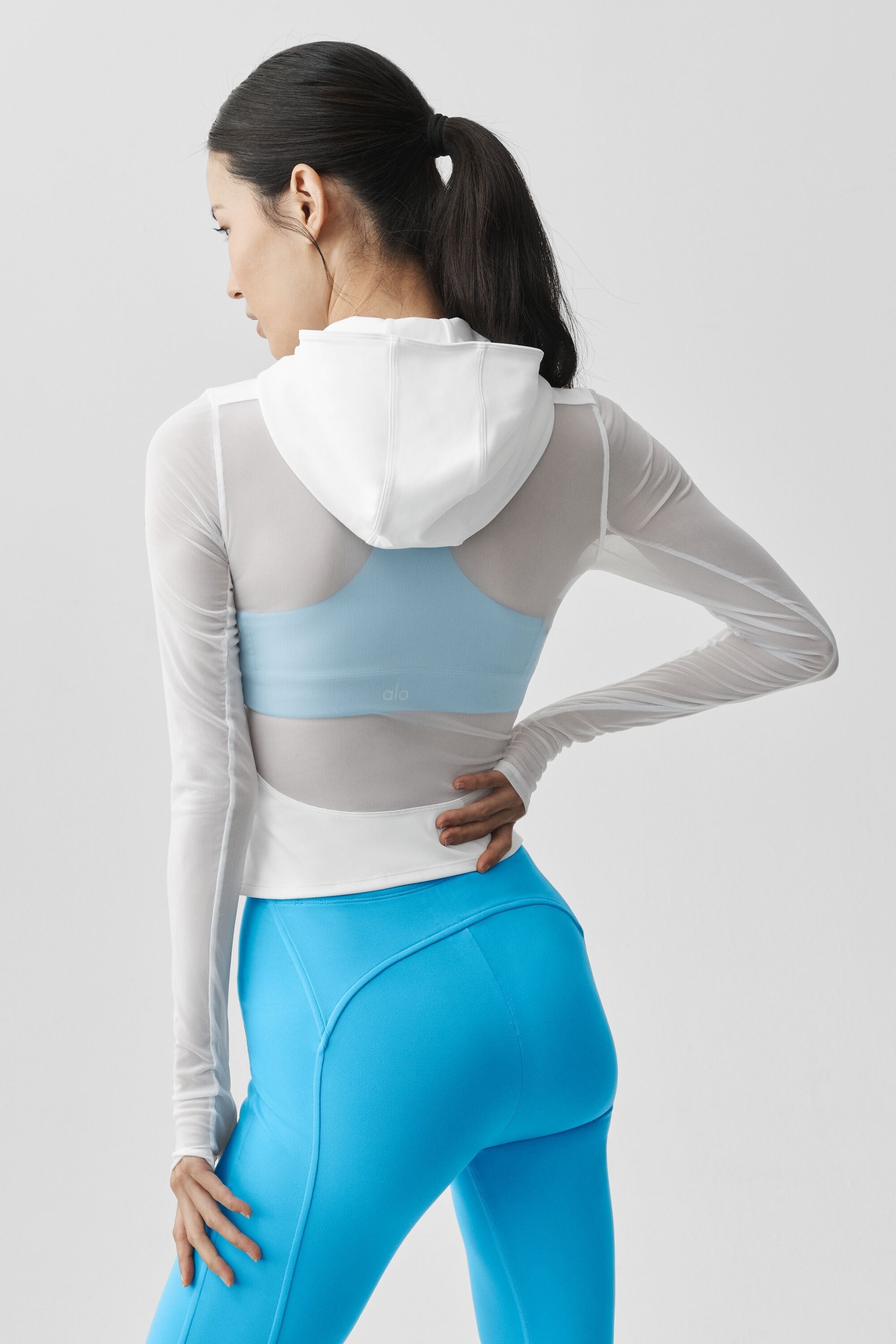 alo ALO Softsculpt Superset Full Zip Jacket - White