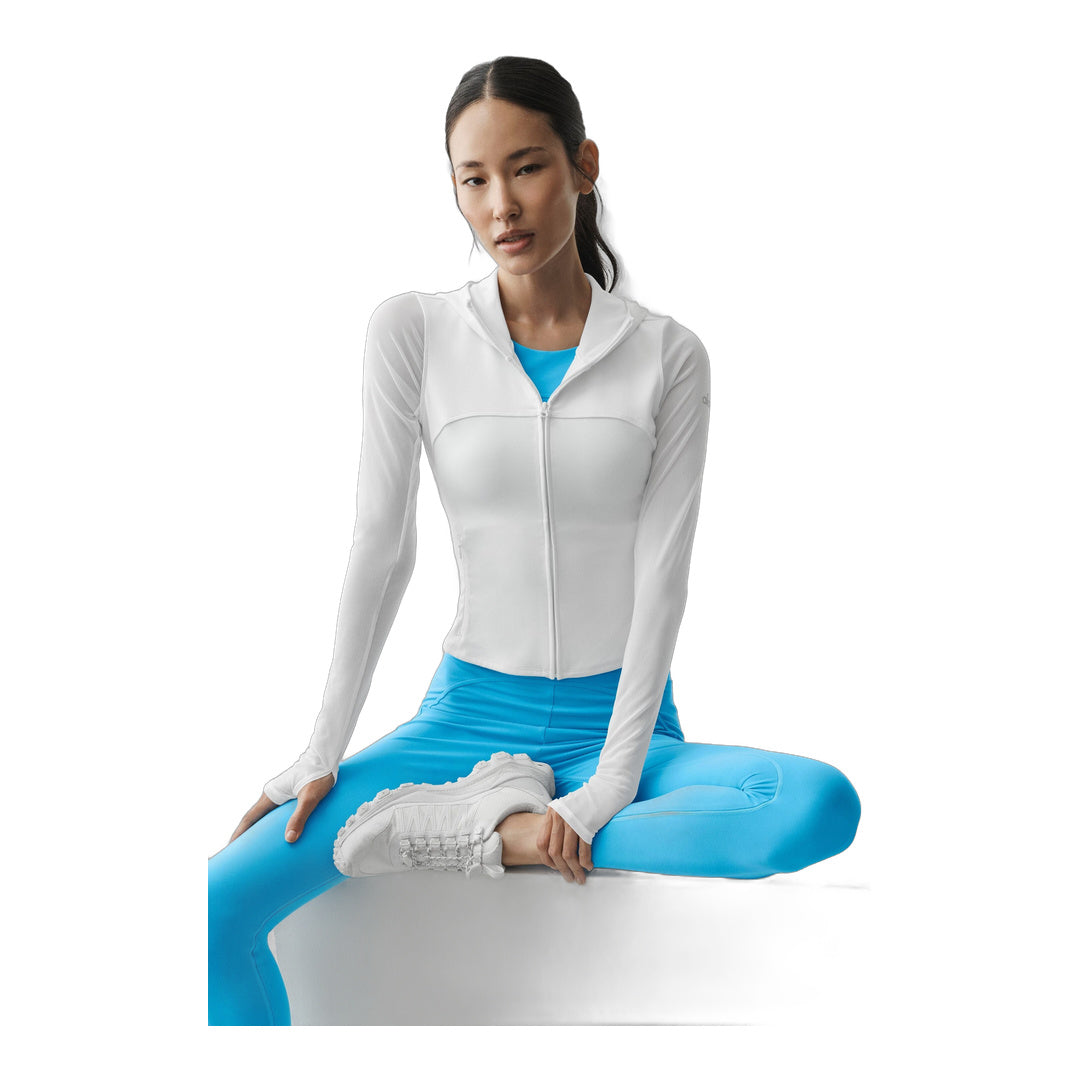 alo ALO Softsculpt Superset Full Zip Jacket - White