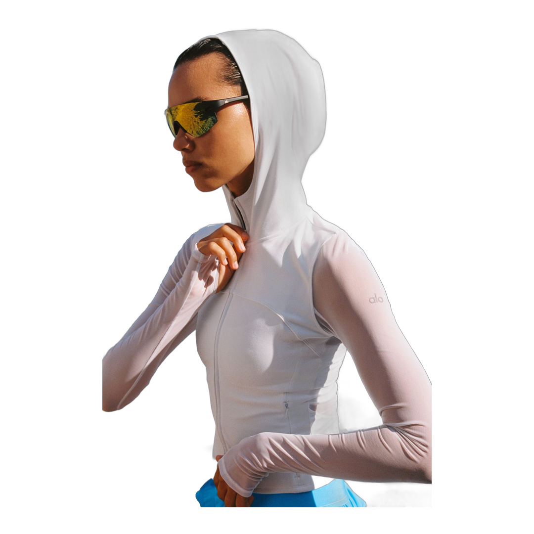 alo ALO Softsculpt Superset Full Zip Jacket - White