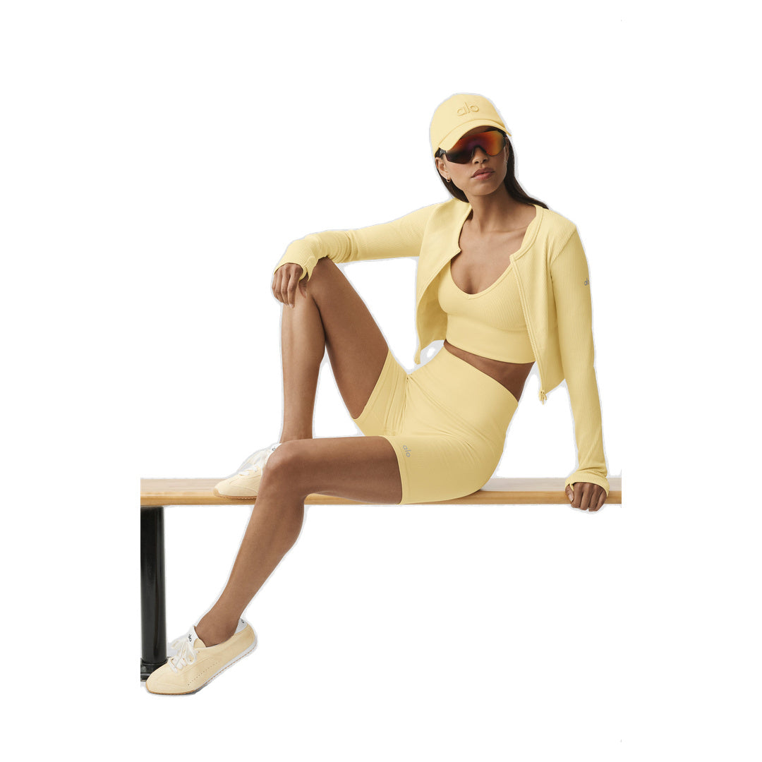 ALO Seamless Ribbed Favorite Jacket - Warm Butter