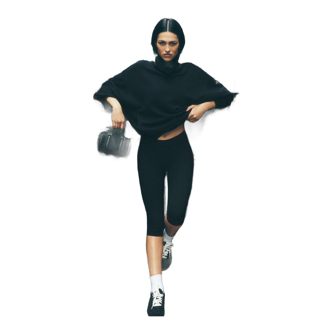 alo Alosoft High-Waist Iconic 90's Capri - Black