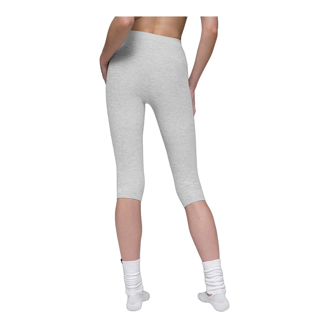 alo Alosoft High-Waist Iconic 90's Capri - Athletic Heather Grey