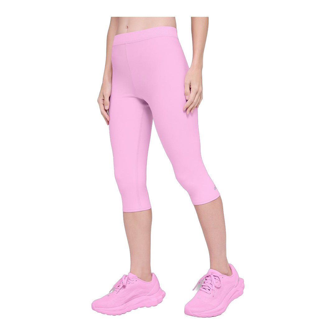 alo Alosoft High-Waist Iconic 90's Capri - Candy Heart Pink