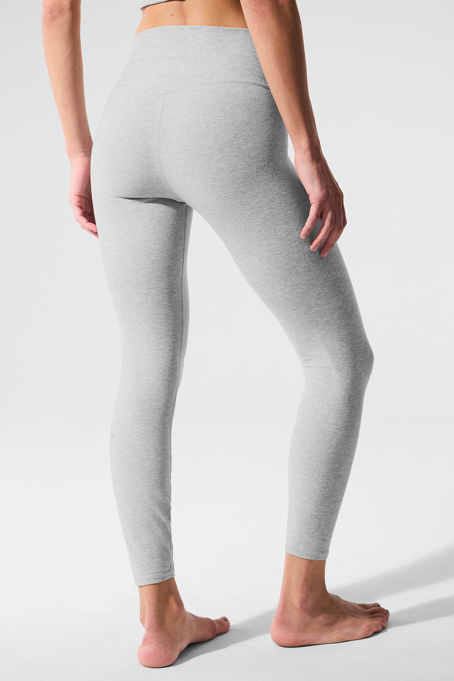 alo Alosoft High-Waist 7/8 Highlight Legging - Athletic Heather Grey