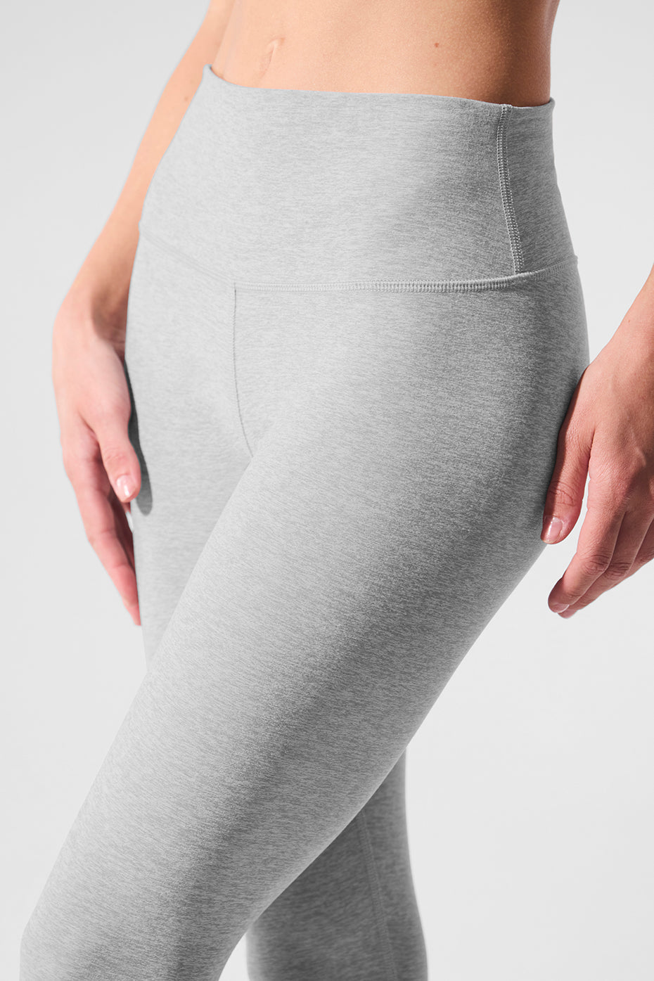 alo Alosoft High-Waist 7/8 Highlight Legging - Athletic Heather Grey
