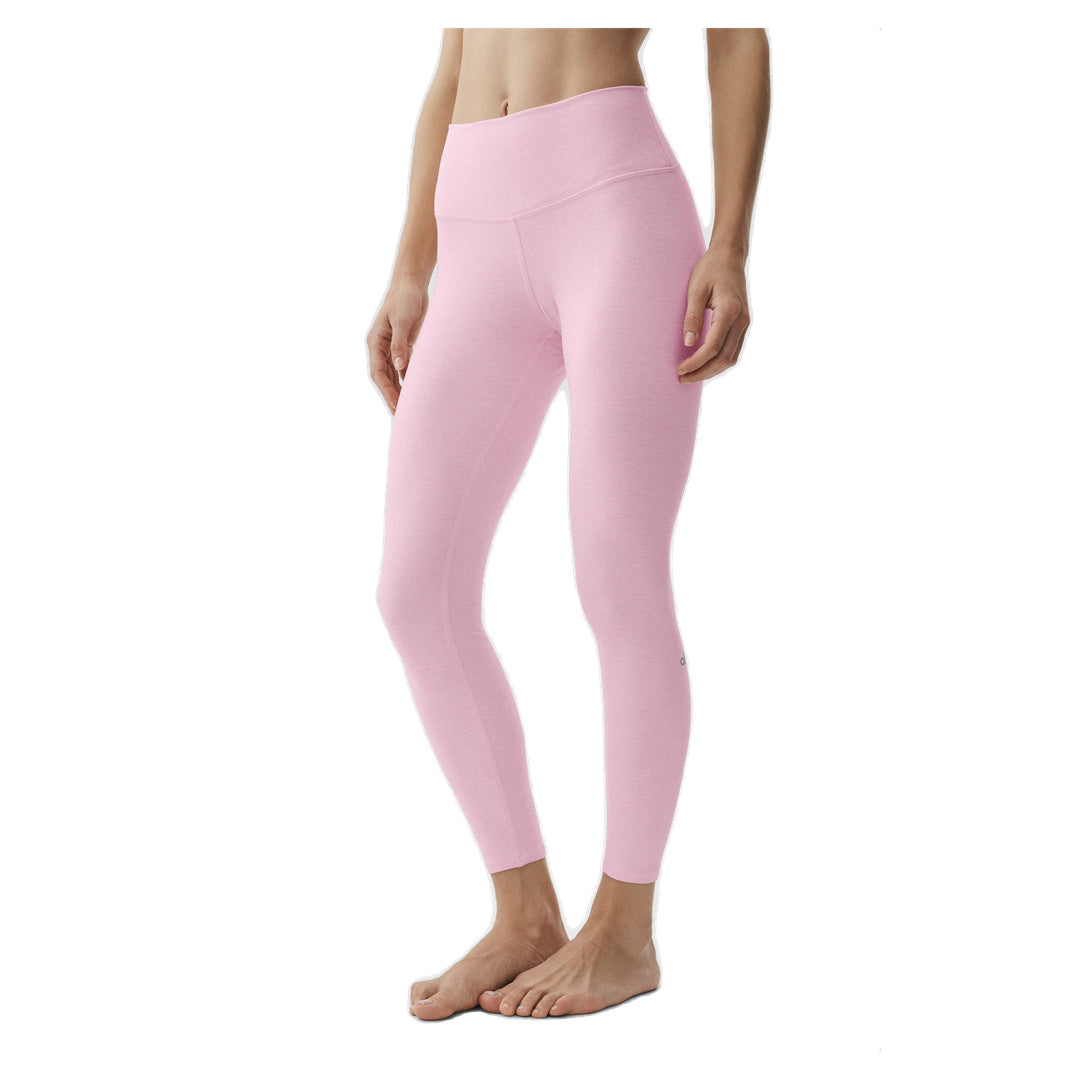 ALO Alosoft High-Waist 7/8 Highlight Legging - Pink Marshmallow Heather