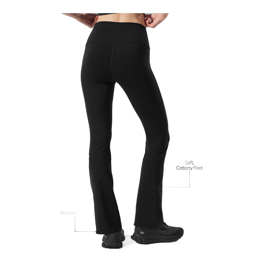 alo Airbrush High-Waist 7/8 Bootcut Legging - Black
