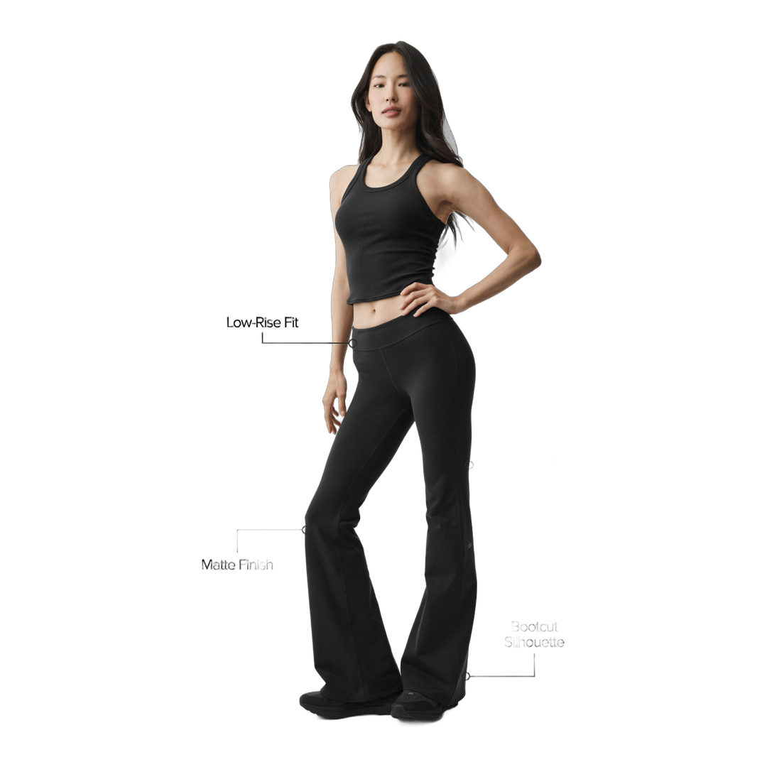 alo Airbrush Low-Rise Bootcut Legging - Black