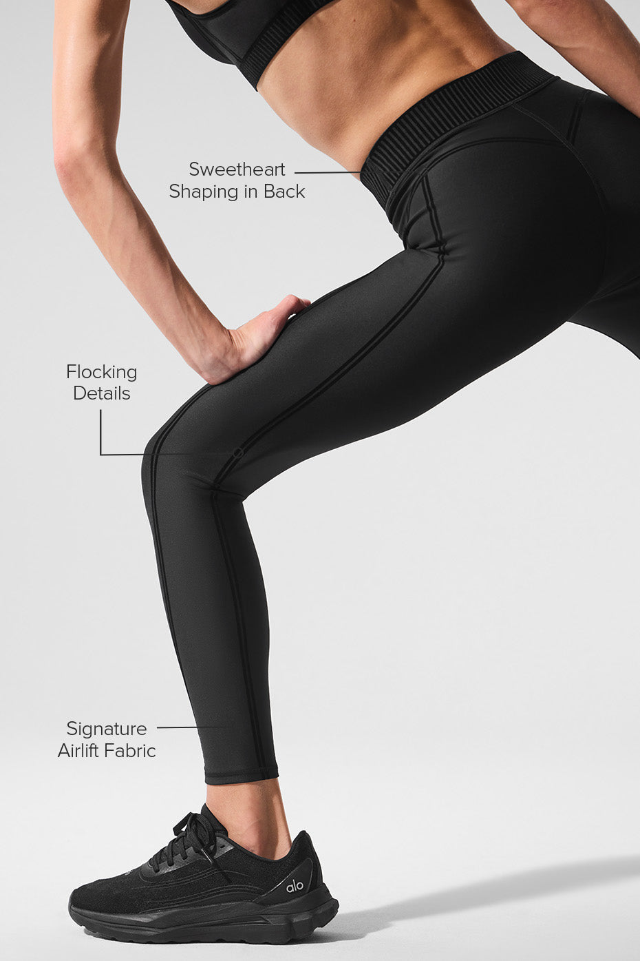 alo Airlift High-Waist 7/8 Line Up Legging - Black