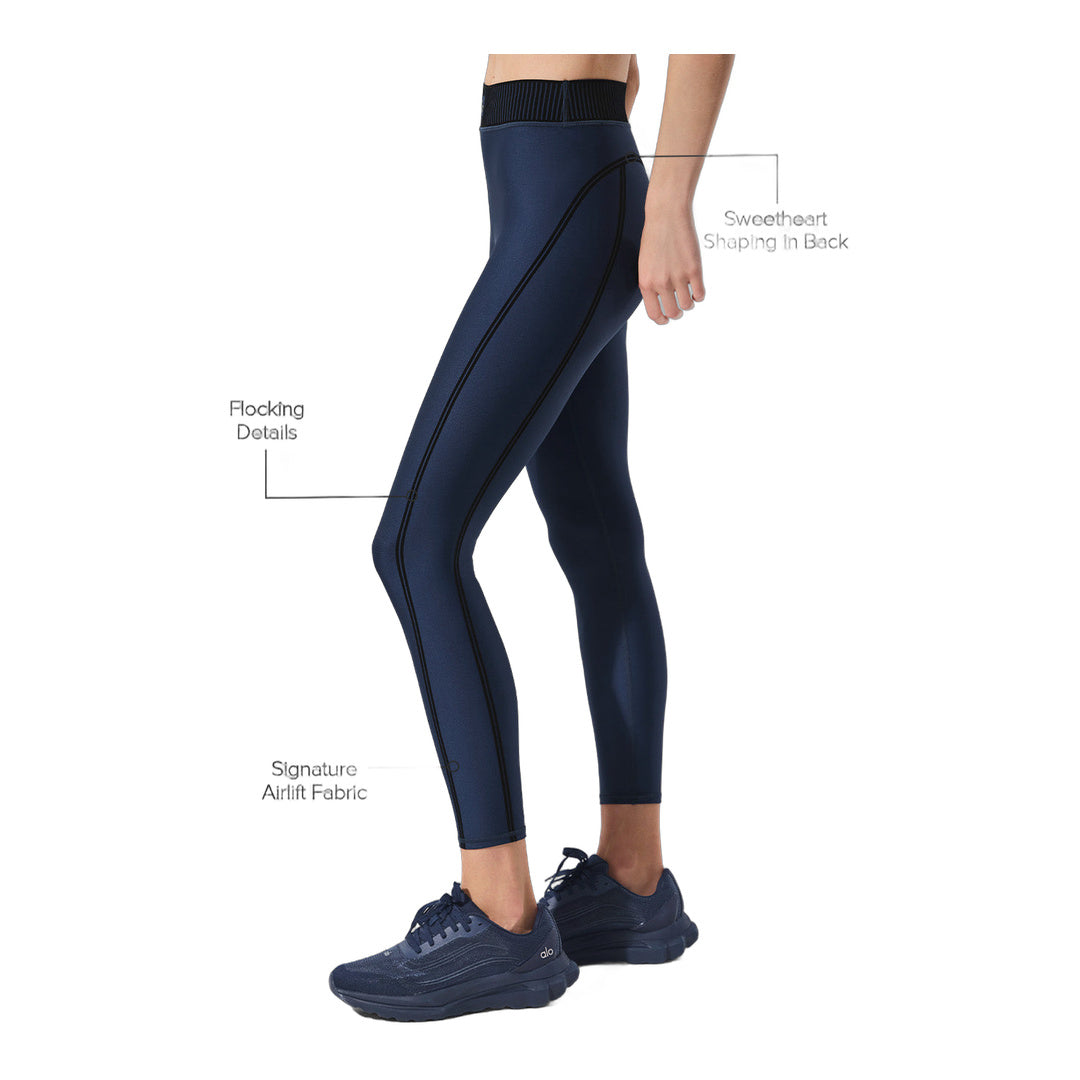 alo Airlift High-Waist 7/8 Line Up Legging - Navy