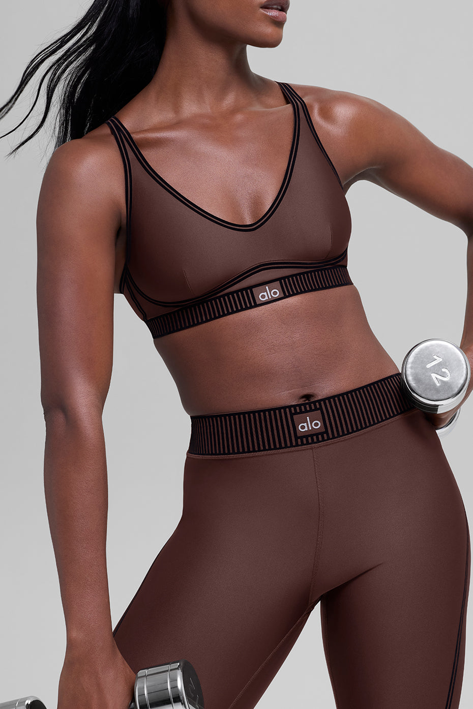 alo Airlift High-Waist 7/8 Line Up Legging - Brownstone