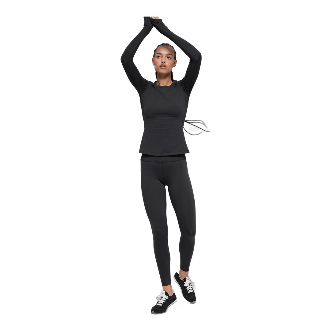 alo Airbrush Winter Warm High-Waist Nocturne Legging - Black