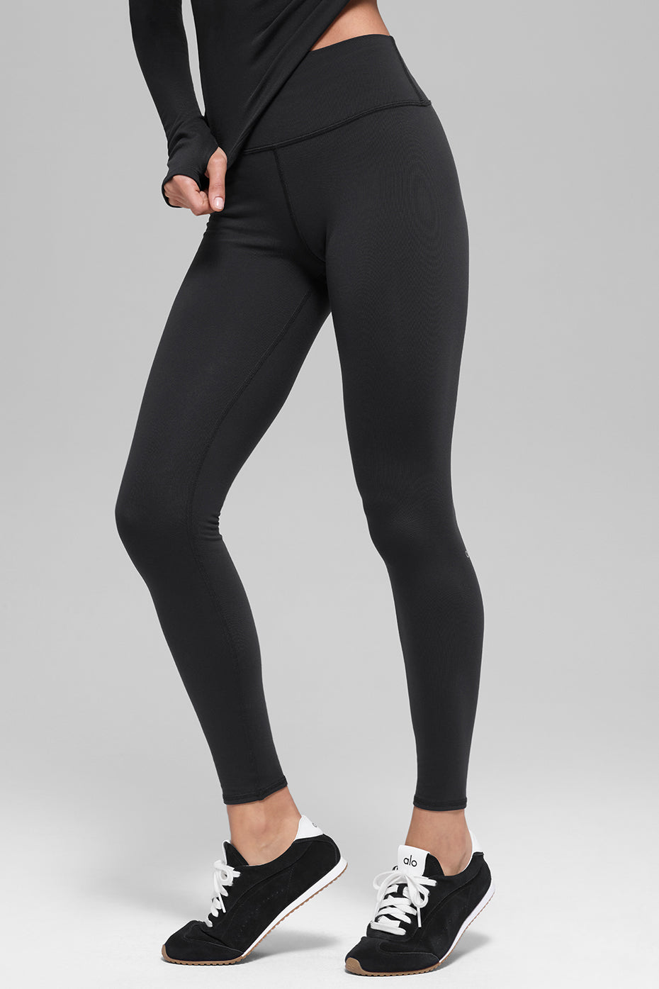 alo Airbrush Winter Warm High-Waist Nocturne Legging - Black