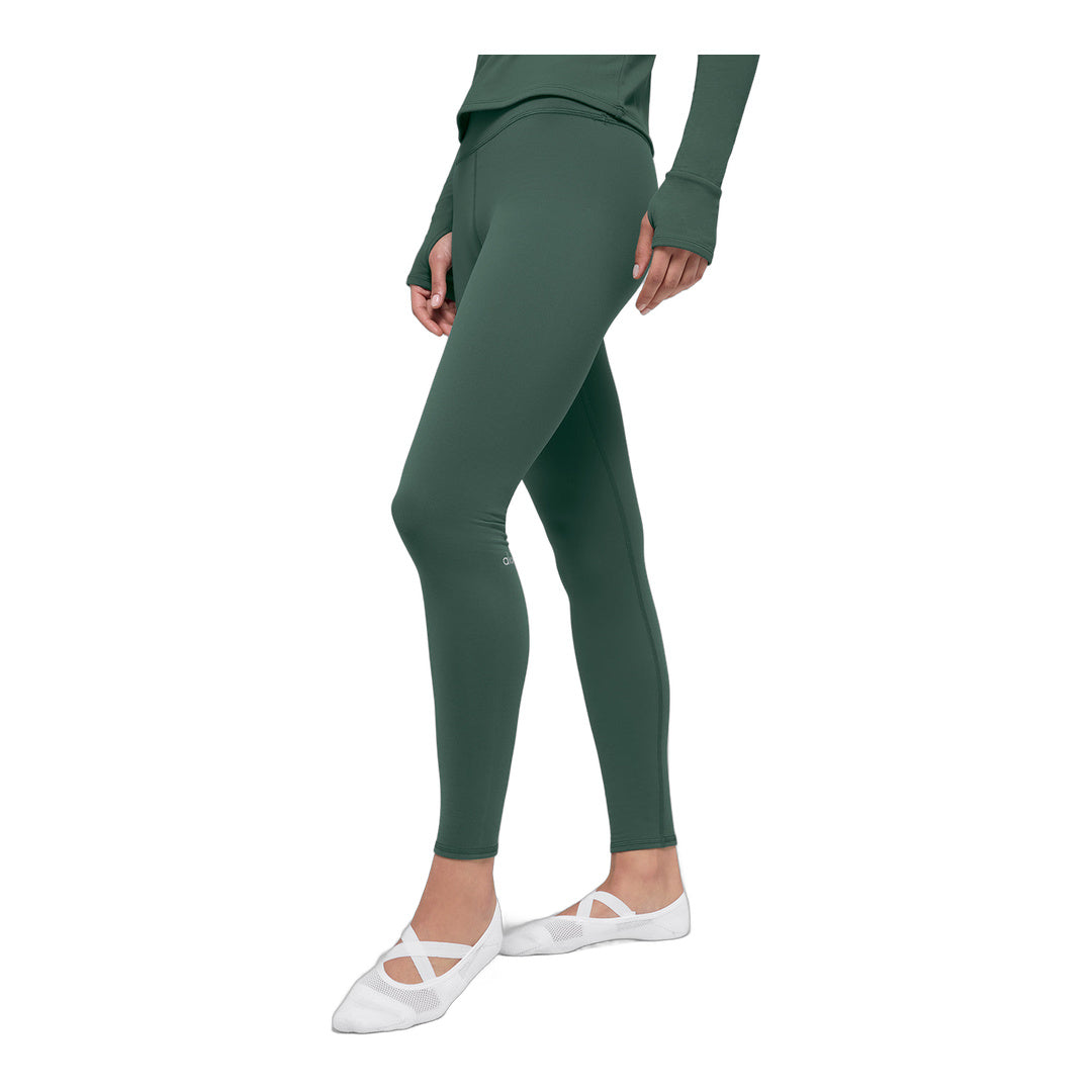alo Airbrush Winter Warm High-Waist Nocturne Legging - Clover Green