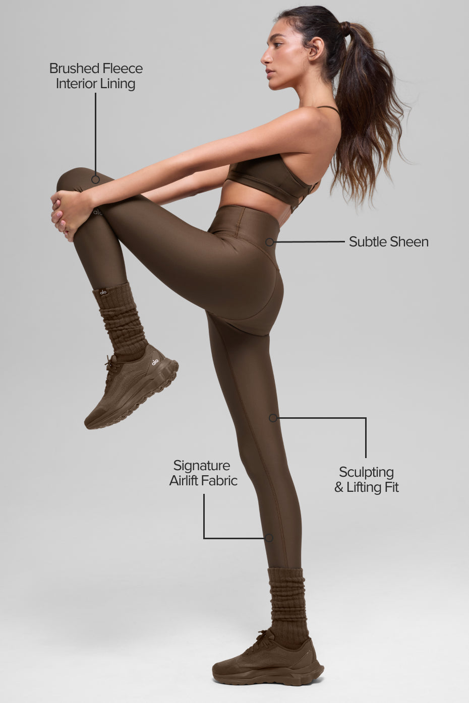 alo Airlift Winter Warm High-Waist Legging - Espresso