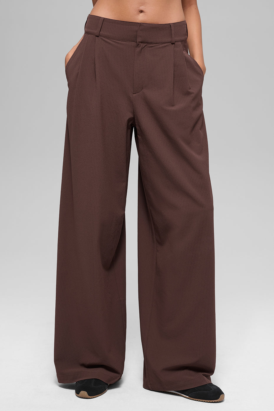 alo High-Waist Dreamscape Trouser (Long) - Brownstone