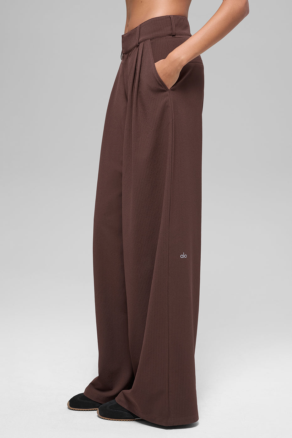alo High-Waist Dreamscape Trouser (Long) - Brownstone