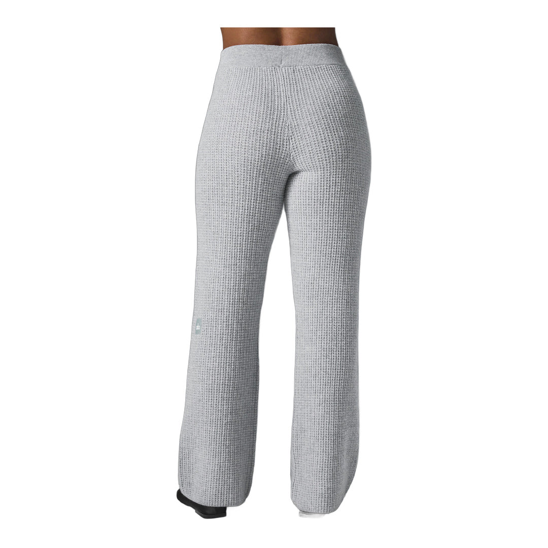 alo Cashmere High-Waist Plush Waffle Pant - Athletic Heather Grey