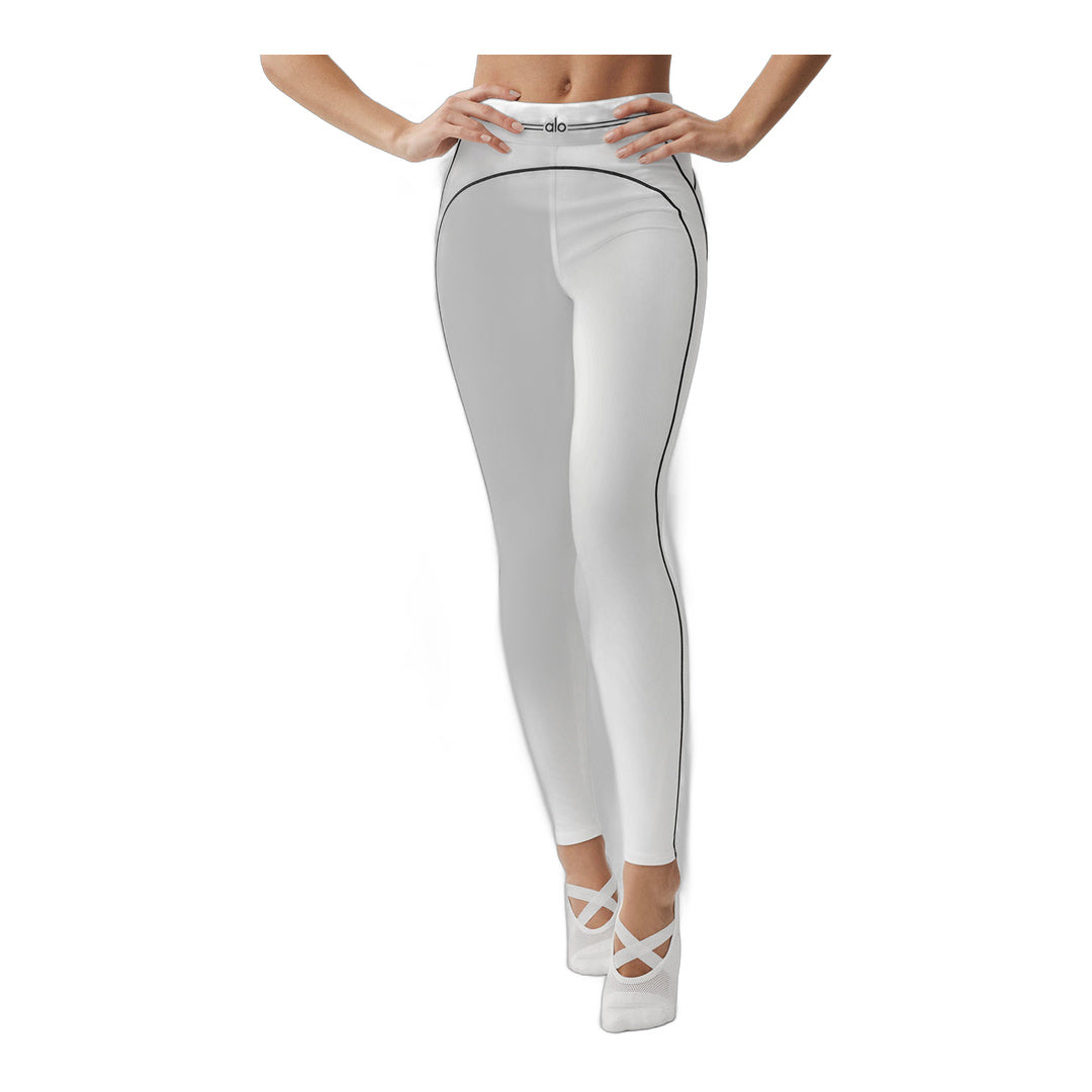 alo Airbrush High-Waist Heart Throb Legging - White/Black