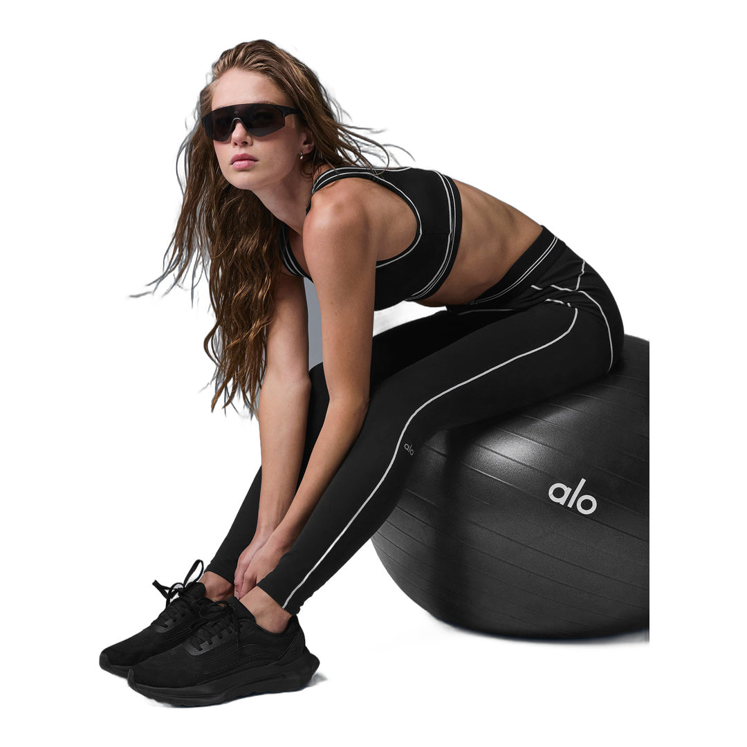 alo Airbrush High-Waist Heart Throb Legging - Black/White