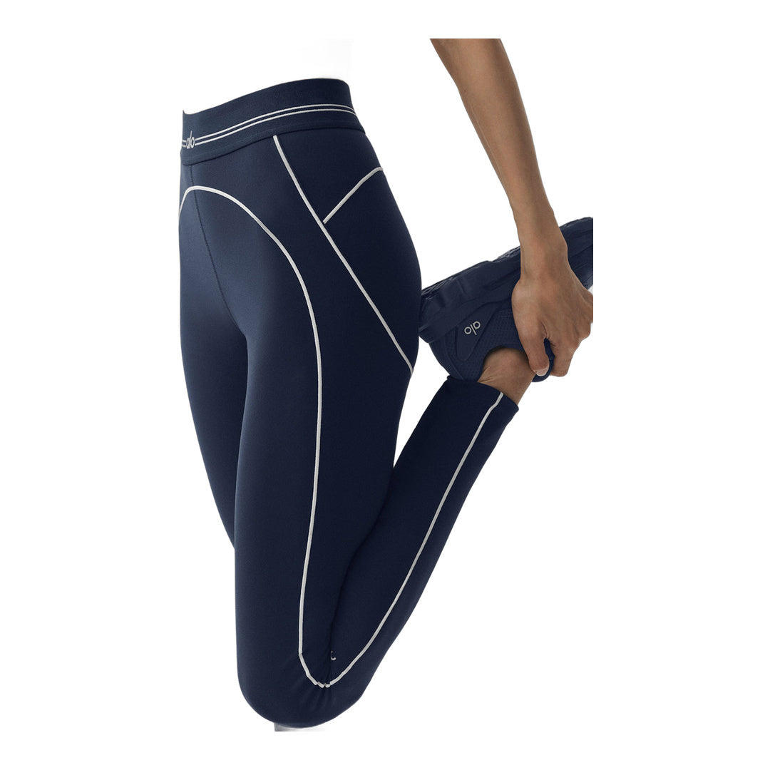 alo Airbrush High-Waist Heart Throb Legging - Navy/White