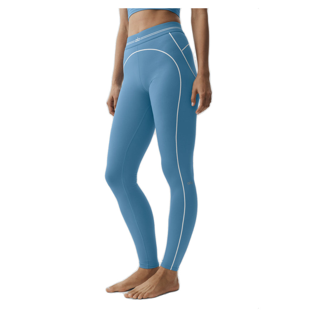 ALO Airbrush High-Waist Heart Throb Legging - California Blue/White