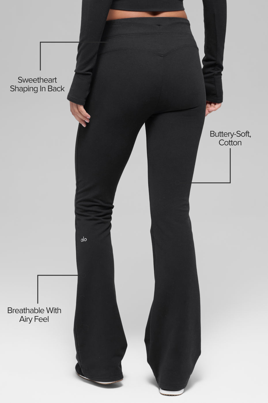 alo Sway Bootcut Sweatpant - Black