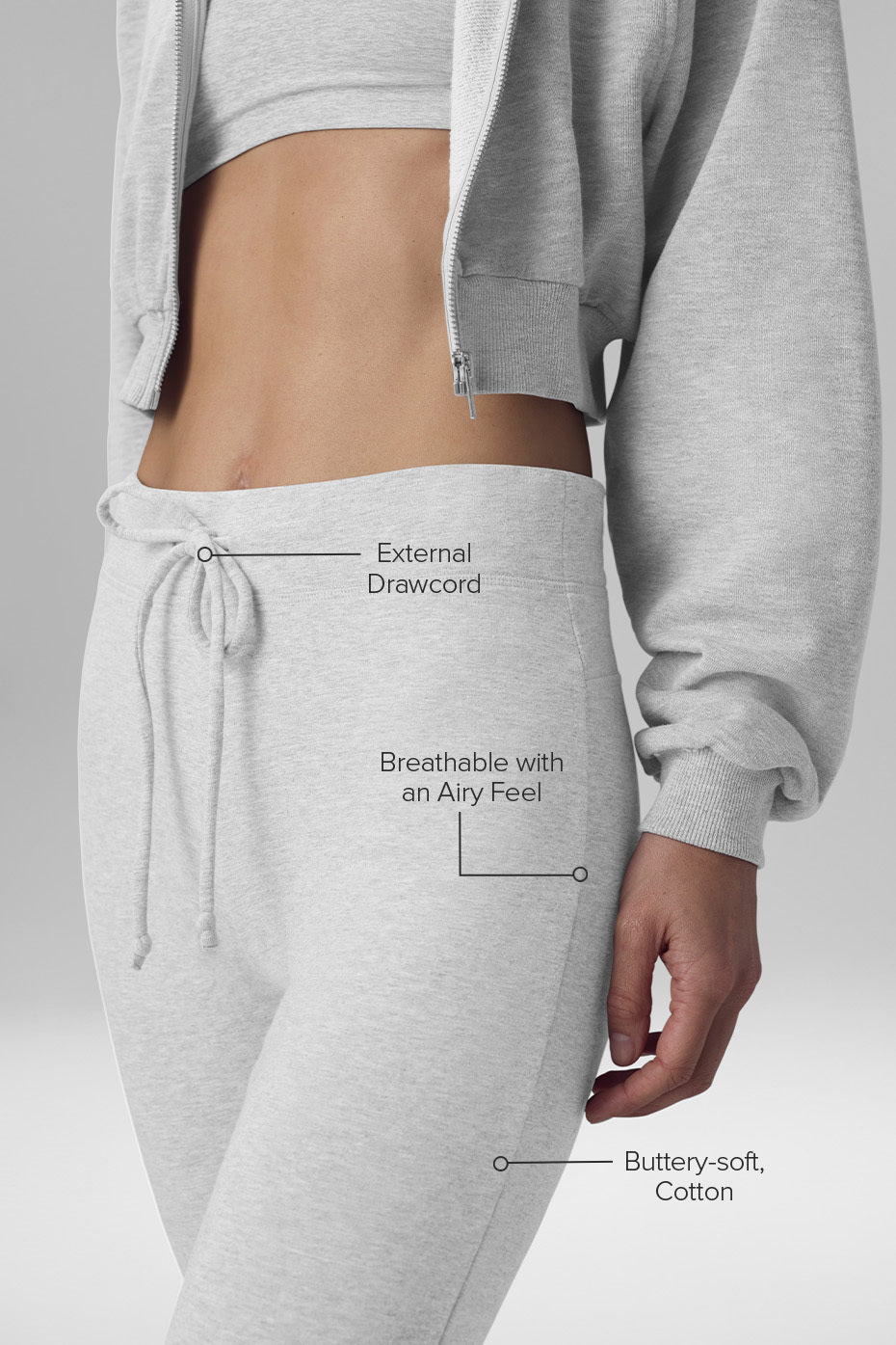 alo Sway Bootcut Sweatpant - Athletic Heather Grey