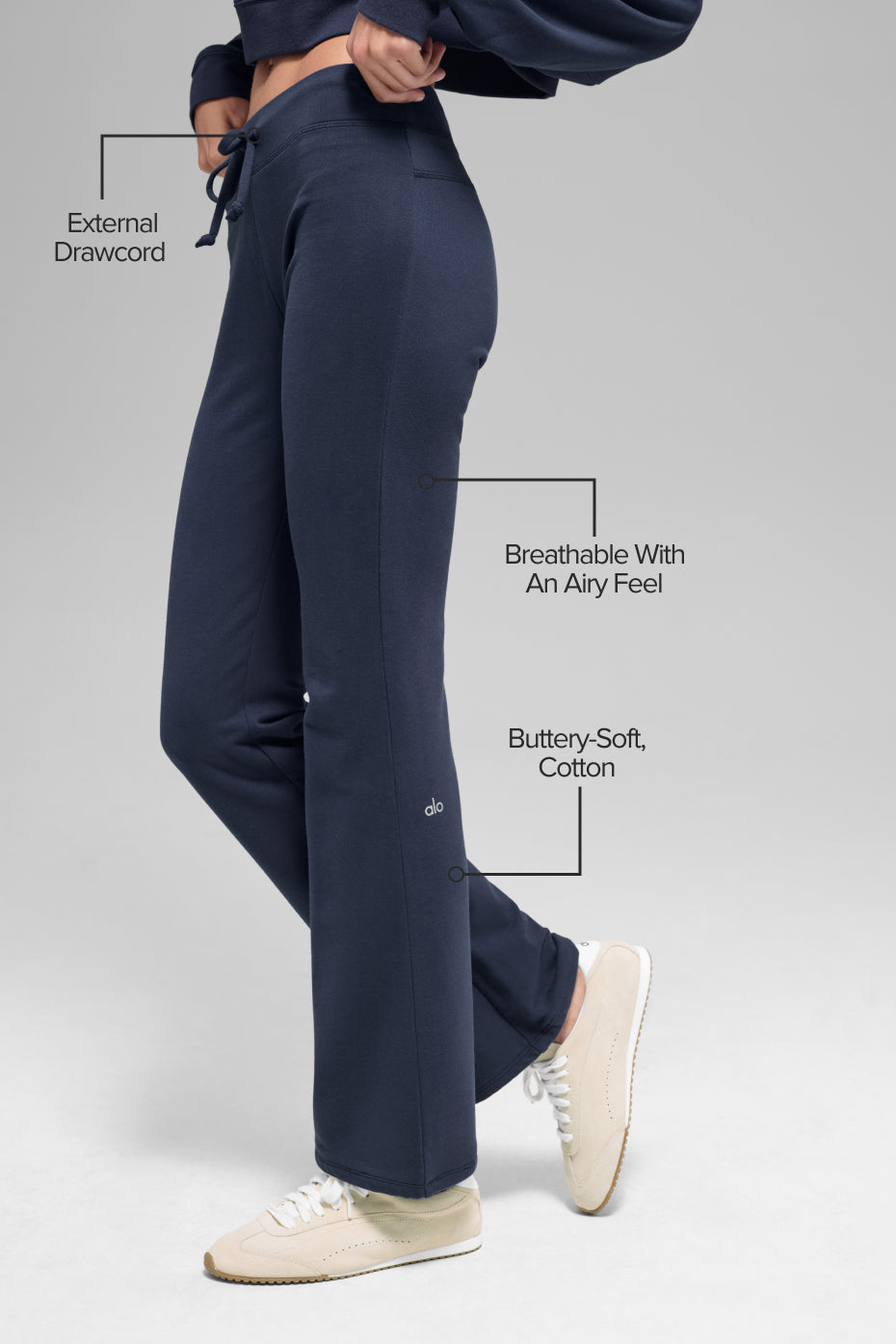 alo Sway Bootcut Sweatpant - Navy