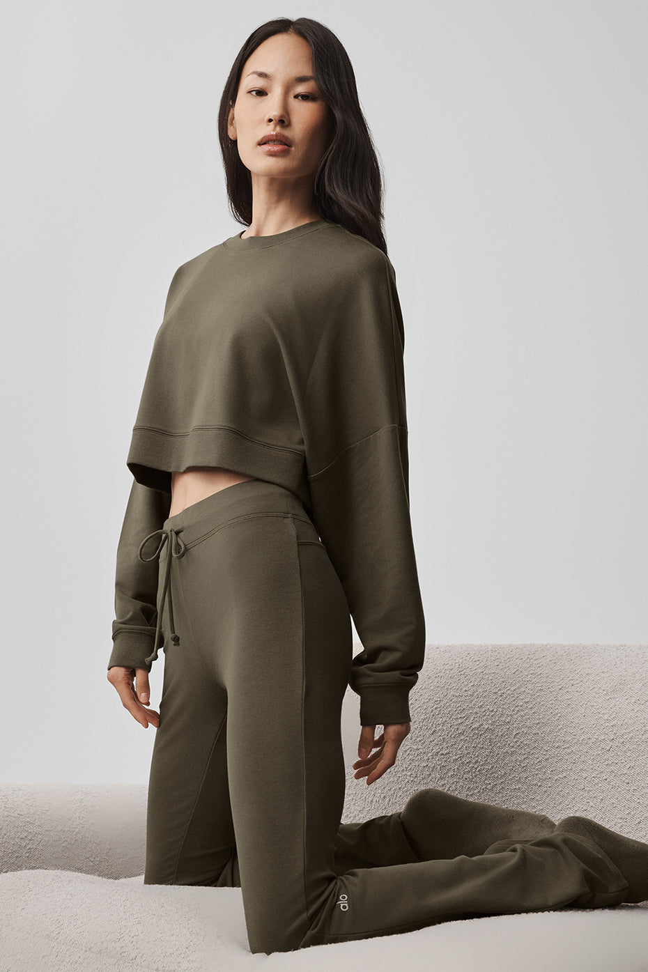 alo Sway Bootcut Sweatpant - Olive Tree