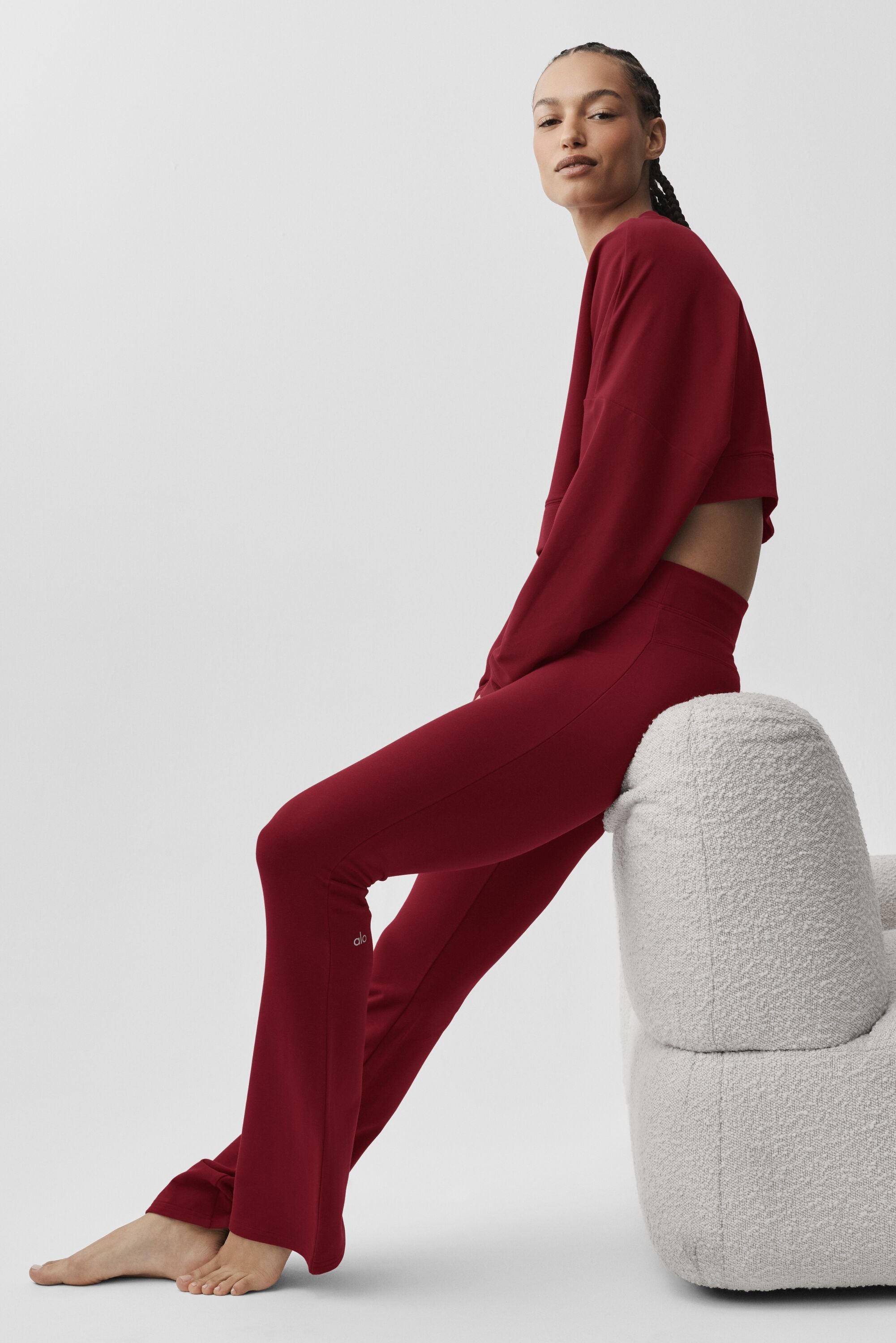 alo Sway Bootcut Sweatpant - Summer Romance Red