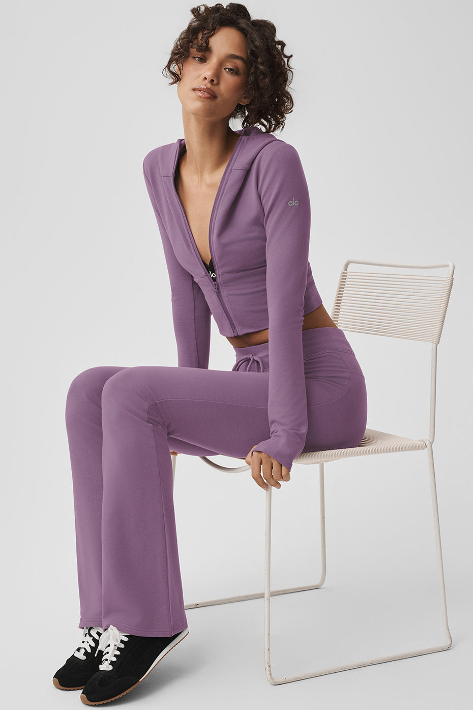 alo Sway Bootcut Sweatpant - Plum Kiss